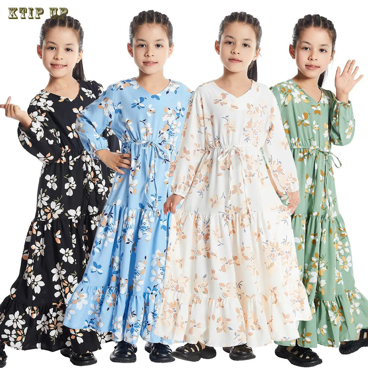 Muslim Children Abaya East Arab Islamic Clothing