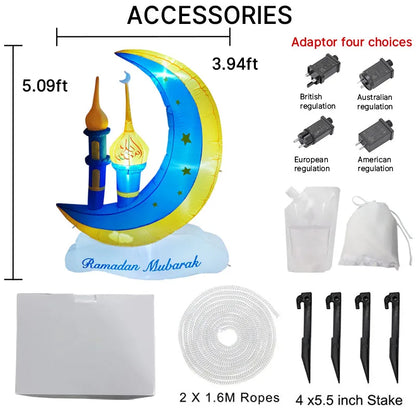 Ramadan Mubarak Outdoor Inflatable Moon Decorations