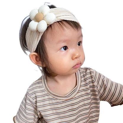 New Flower Nylon Girl Hairband Kids Hair Accessories