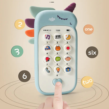 Baby Phone  with Teether Simulation Toys Phone Infant Early Educational Toy Kids Gifts