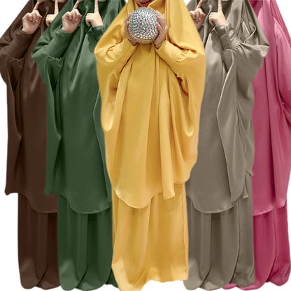 2PCS Muslim Kids Girls Prayer Garment