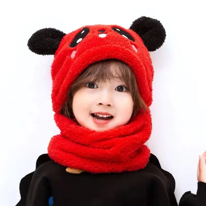 New Autumn and Winter Cute Children Cartoon Scarf Hat