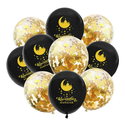 Eid Mubarak Latex Balloons Ramadan Decoration For Home Islamic Muslim Festival Party Supply 2024 Ramadan Kareem Baloon Eid Gifts