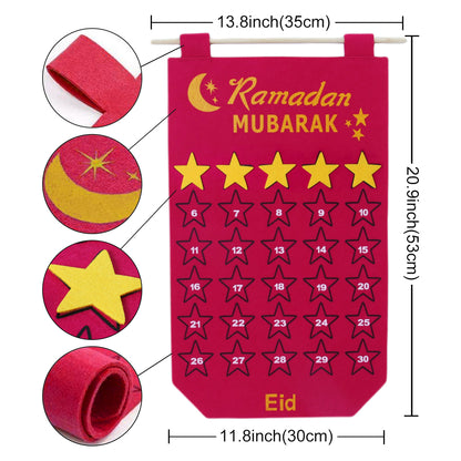 Ramadan Decoration Eid Calendar 30 Days Eid Tapestry For Children