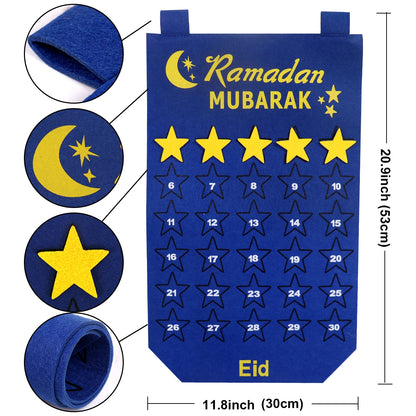 Ramadan Decoration Eid Calendar 30 Days Eid Tapestry For Children